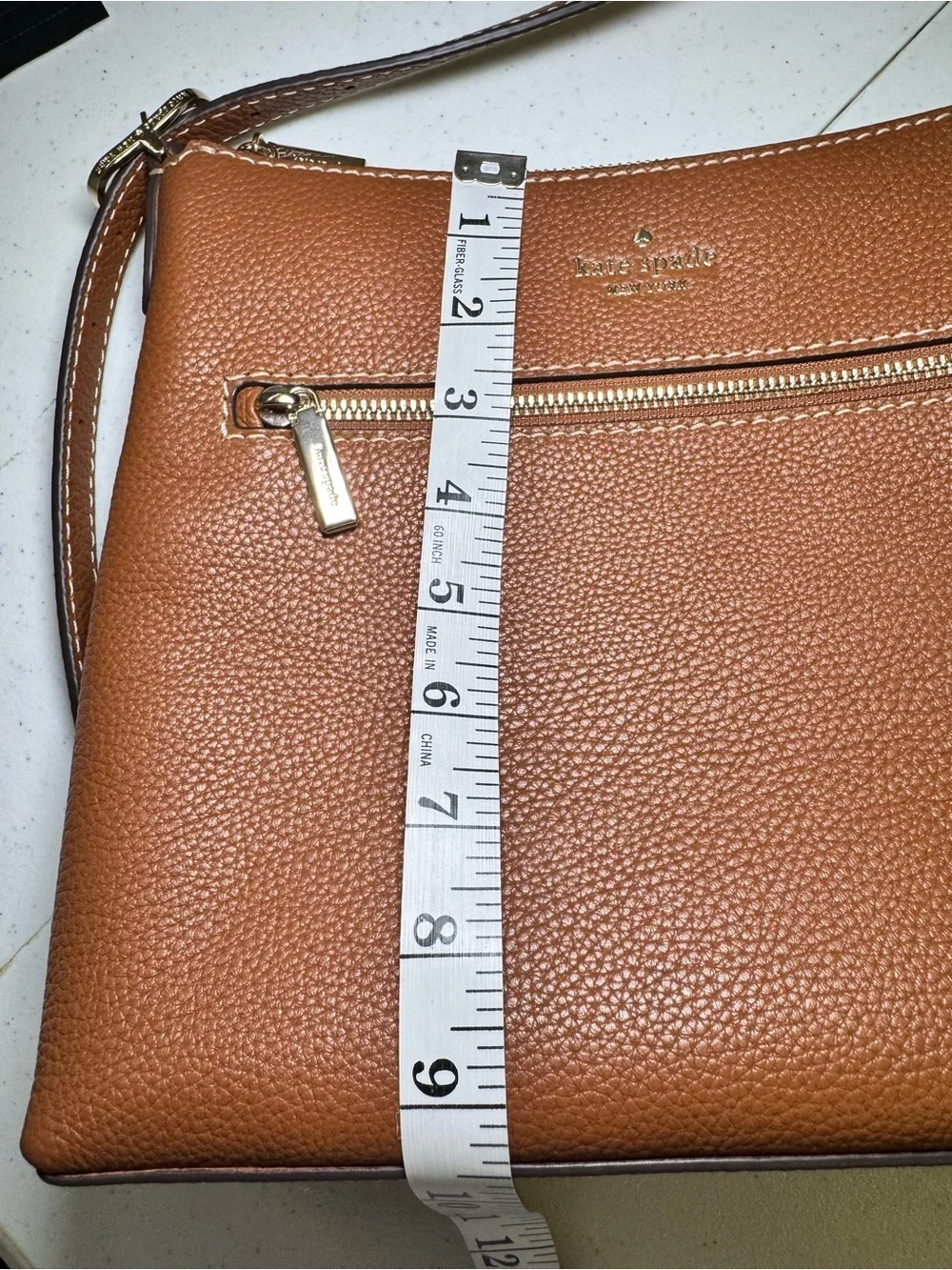 Kate Spade Brown Pebble Leather Crossbody Bag Purse NWT adjustable strap